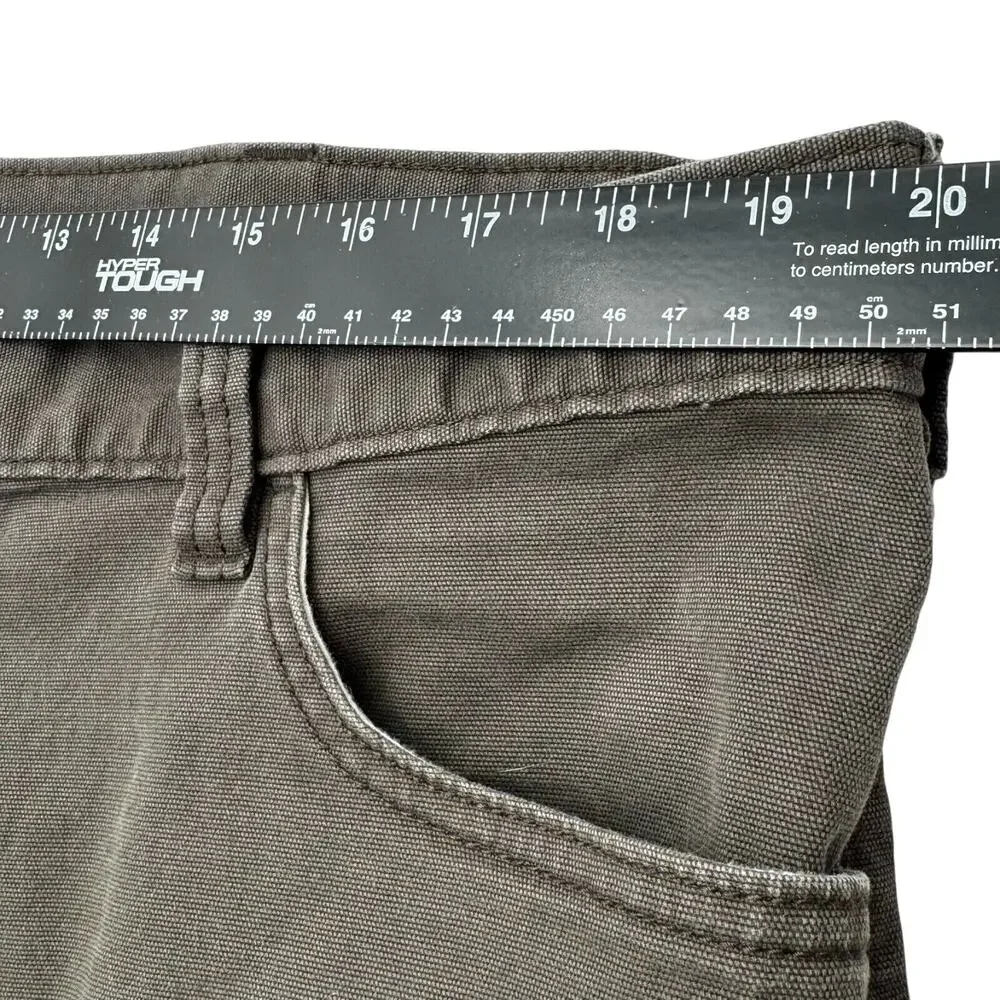 CARHARTT Men's 40X32 Coffee Brown Rugged Flex Relaxed Fit Canvas Work Pants Jean